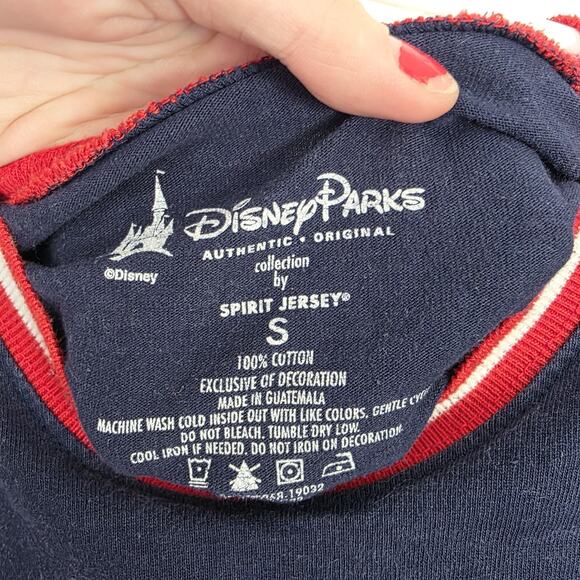 Disney Parks Red White Blue Mickey Mouse Oversized Spirit Jersey Size Small - Picture 3 of 9